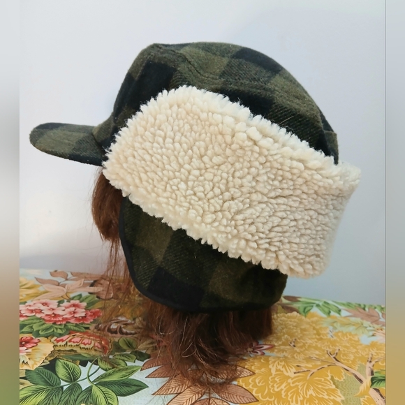 Wind River men's XL Olive northern plaid winter trappers cap - Picture 3 of 11